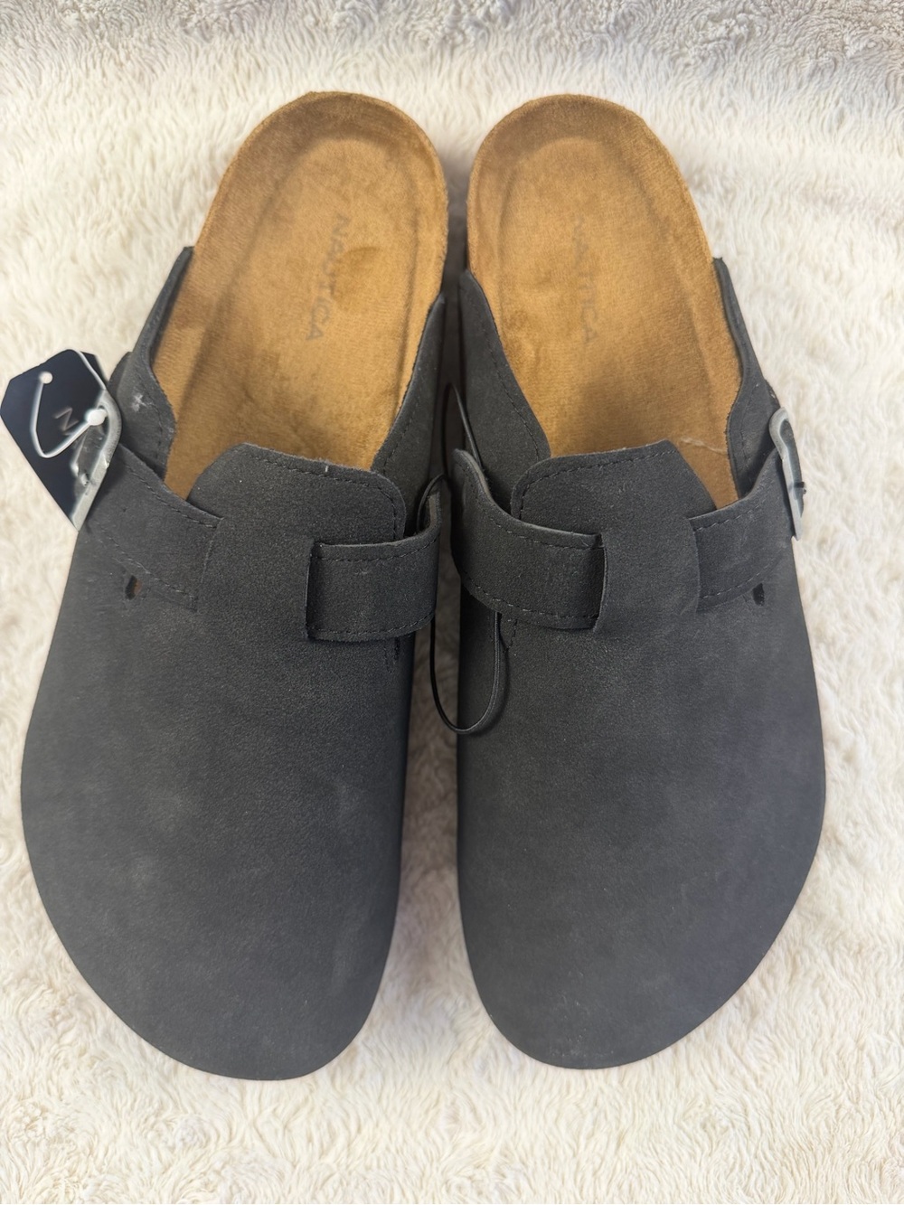 Nautica Rundu Mens Black Slip-On Buckle Sandal US 12 EU 45 BE0960
